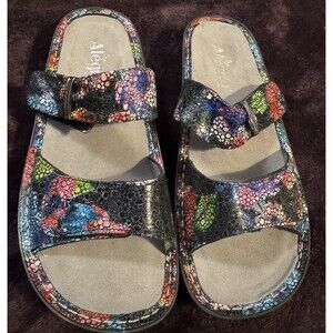 Alegria Karmen Rainbow Sandals Women's Size 39 Multi Color Leather US 8.5